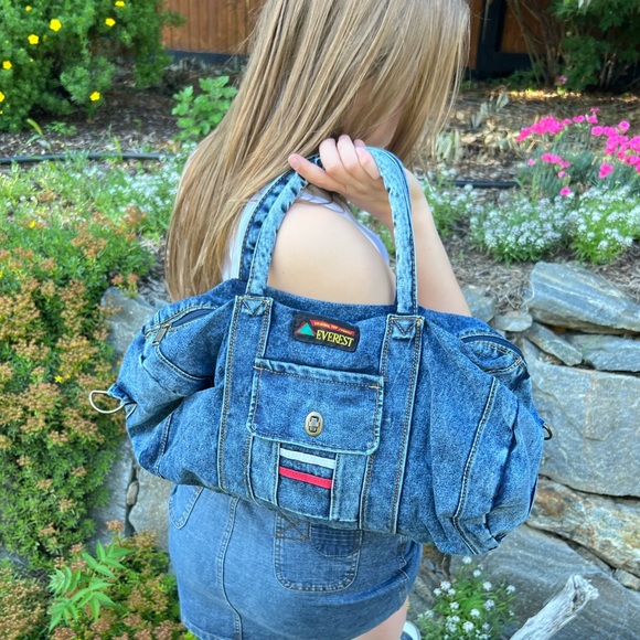 1980s Denim Purse “Everest” - Picture 3 of 4